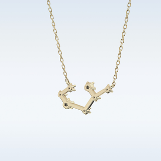 Zig-Zag Moissanite Necklace – 0.111 CT Round Cut in 14K/18K Gold