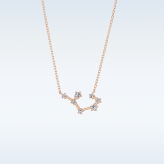 Zig-Zag Moissanite Necklace – 0.111 CT Round Cut in 14K/18K Gold