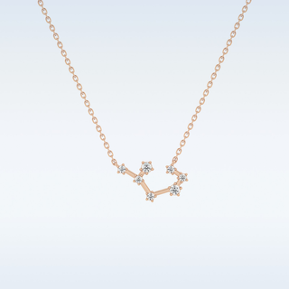 Zig-Zag Moissanite Necklace – 0.111 CT Round Cut in 14K/18K Gold