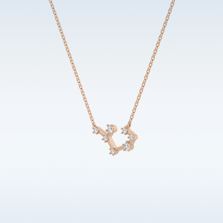 Zig-Zag Moissanite Necklace – 0.111 CT Round Cut in 14K/18K Gold