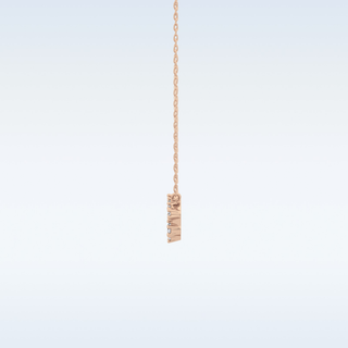 Zig-Zag Moissanite Necklace – 0.111 CT Round Cut in 14K/18K Gold