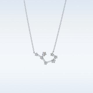 Zig-Zag Moissanite Necklace – 0.111 CT Round Cut in 14K/18K Gold