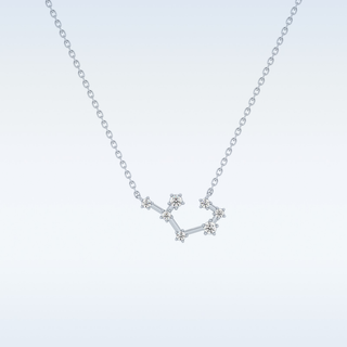 Zig-Zag Moissanite Necklace – 0.111 CT Round Cut in 14K/18K Gold
