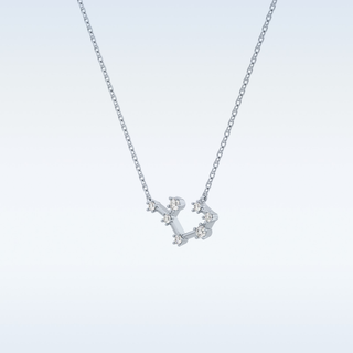 Zig-Zag Moissanite Necklace – 0.111 CT Round Cut in 14K/18K Gold