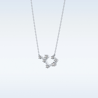 Zig-Zag Moissanite Necklace – 0.111 CT Round Cut in 14K/18K Gold