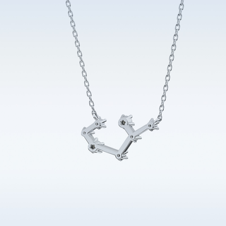Zig-Zag Moissanite Necklace – 0.111 CT Round Cut in 14K/18K Gold
