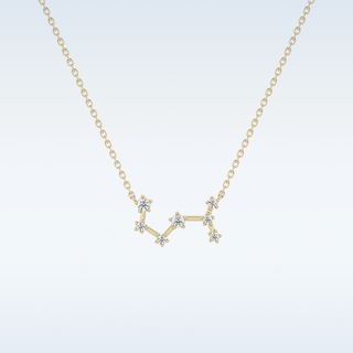 Zig-Zag Moissanite Necklace – 0.85 CT Round Cut in 14K/18K Gold 9