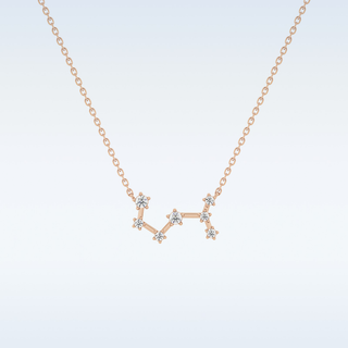 Zig-Zag Moissanite Necklace – 0.85 CT Round Cut in 14K/18K Gold 16