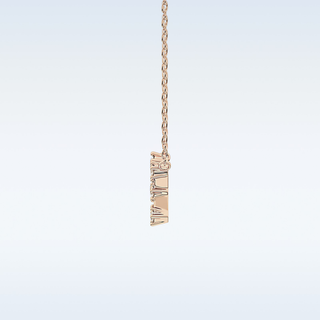 Zig-Zag Moissanite Necklace – 0.85 CT Round Cut in 14K/18K Gold 19