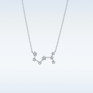 Zig-Zag Moissanite Necklace – 0.85 CT Round Cut in 14K/18K Gold 1