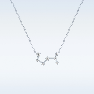 Zig-Zag Moissanite Necklace – 0.85 CT Round Cut in 14K/18K Gold 2