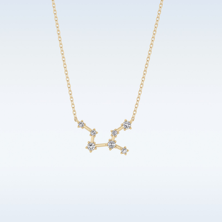 Zig-Zag Moissanite Necklace – 0.10 CT Round Cut in 14K/18K