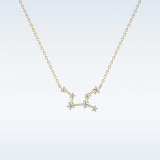 Zig-Zag Moissanite Necklace – 0.10 CT Round Cut in 14K/18K