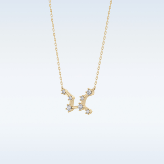 Zig-Zag Moissanite Necklace – 0.10 CT Round Cut in 14K/18K
