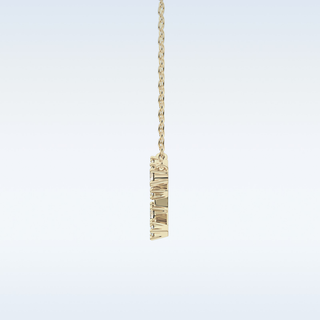 Zig-Zag Moissanite Necklace – 0.10 CT Round Cut in 14K/18K