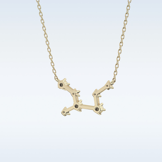 Zig-Zag Moissanite Necklace – 0.10 CT Round Cut in 14K/18K