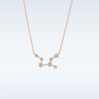 Zig-Zag Moissanite Necklace – 0.10 CT Round Cut in 14K/18K