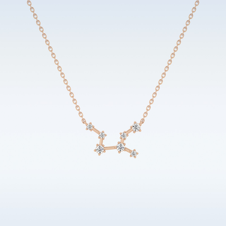 Zig-Zag Moissanite Necklace – 0.10 CT Round Cut in 14K/18K