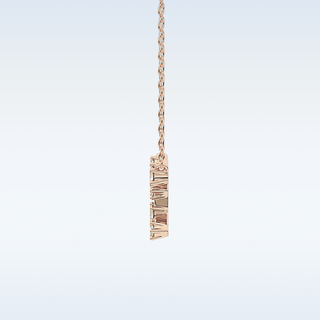 Zig-Zag Moissanite Necklace – 0.10 CT Round Cut in 14K/18K