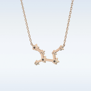 Zig-Zag Moissanite Necklace – 0.10 CT Round Cut in 14K/18K