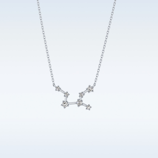 Zig-Zag Moissanite Necklace – 0.10 CT Round Cut in 14K/18K
