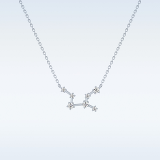 Zig-Zag Moissanite Necklace – 0.10 CT Round Cut in 14K/18K