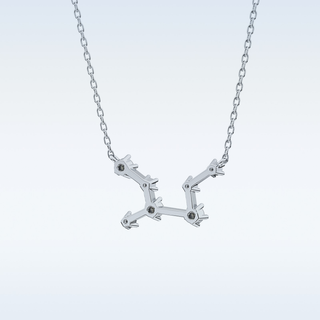 Zig-Zag Moissanite Necklace – 0.10 CT Round Cut in 14K/18K