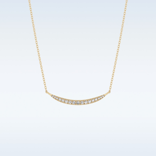 Smile Moissanite Necklace – 0.09 CT Round Cut in 14K/18K