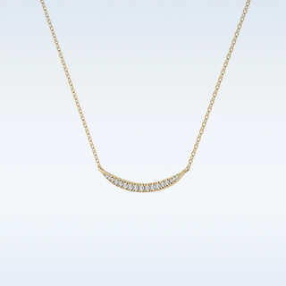 Smile Moissanite Necklace – 0.09 CT Round Cut in 14K/18K