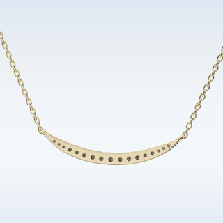Smile Moissanite Necklace – 0.09 CT Round Cut in 14K/18K