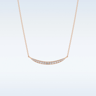 Smile Moissanite Necklace – 0.09 CT Round Cut in 14K/18K