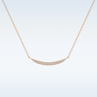 Smile Moissanite Necklace – 0.09 CT Round Cut in 14K/18K