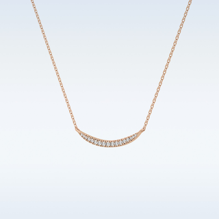 Smile Moissanite Necklace – 0.09 CT Round Cut in 14K/18K