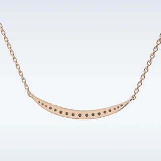 Smile Moissanite Necklace – 0.09 CT Round Cut in 14K/18K