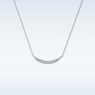 Smile Moissanite Necklace – 0.09 CT Round Cut in 14K/18K