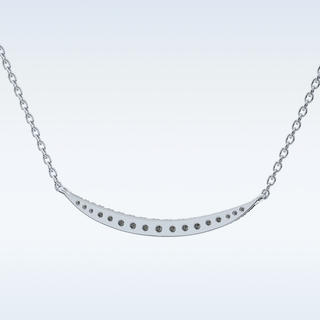 Smile Moissanite Necklace – 0.09 CT Round Cut in 14K/18K