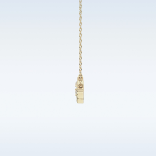 Zig-Zag Moissanite Necklace – 0.07 CT Round Cut in 14K/18K Gold