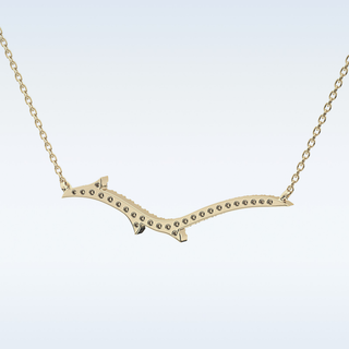 Flower Moissanite Necklace – 0.123 CT Round Cut in 14K/18K Gold