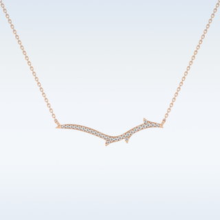 Flower Moissanite Necklace – 0.123 CT Round Cut in 14K/18K Gold