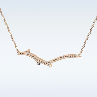 Flower Moissanite Necklace – 0.123 CT Round Cut in 14K/18K Gold