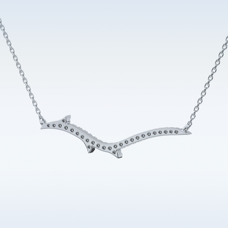 Flower Moissanite Necklace – 0.123 CT Round Cut in 14K/18K Gold