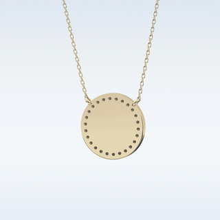 Custom A Letter Moissanite Necklace – 0.17 CT Round Cut in 14K/18K Gold 11