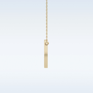 Custom A Letter Moissanite Necklace – 0.17 CT Round Cut in 14K/18K Gold 12