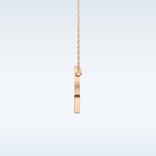 Custom A Letter Moissanite Necklace – 0.17 CT Round Cut in 14K/18K Gold 14