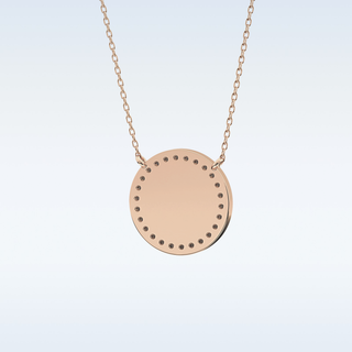 Custom A Letter Moissanite Necklace – 0.17 CT Round Cut in 14K/18K Gold 4
