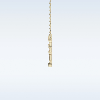 Beautiful V-Shaped Moissanite Necklace – 0.12 CT Round Cut in 14K/18K Gold 12