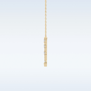 Beautiful V-Shaped Moissanite Necklace – 0.12 CT Round Cut in 14K/18K Gold 14