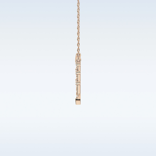 Beautiful V-Shaped Moissanite Necklace – 0.12 CT Round Cut in 14K/18K Gold 19
