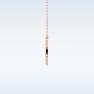 Customized C Shaped Moissanite Necklace –  0.144 CT Round Cut in 14K/18K Gold