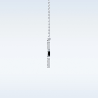Customized C Shaped Moissanite Necklace –  0.144 CT Round Cut in 14K/18K Gold